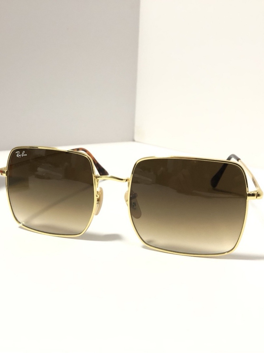 NEW Ray-Ban Sunglasses RB1971 SQUARE Gold Frame Brown Gradient Lens 54-19